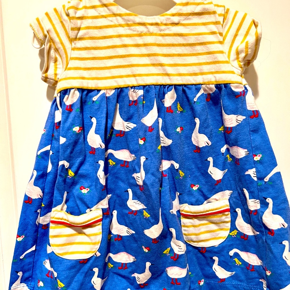 Mini Boden Goose Hopscotch Dress, Baby girl, 3-6 months
